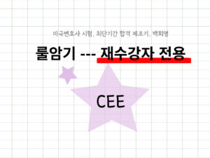 039-4.룰암기반(단과)-CEE대비(25J)-재수강자 전용